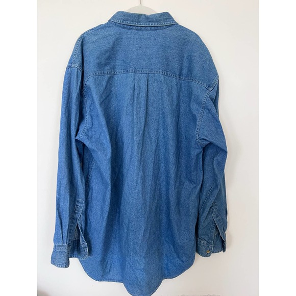 Savil Rowe Denim Button Down Longsleeve Shirt - Picture 12 of 16